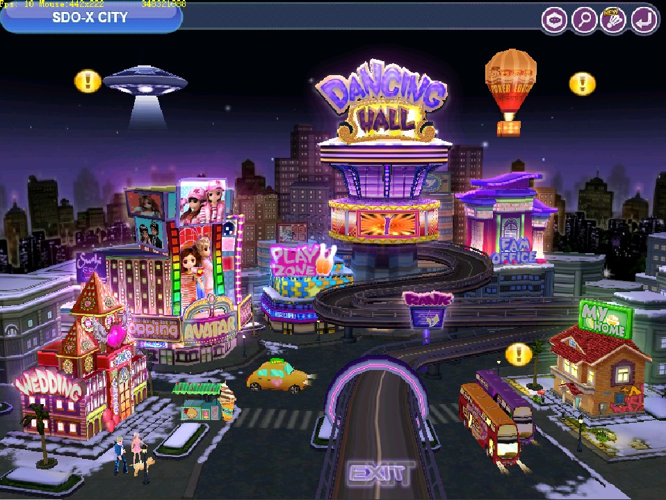 Super Dancer Online — SDO-X City game lobby